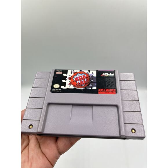 NBA Jam (Super Nintendo SNES, 1994) Authentic Cartridge Game Only Acclaim NTSC - Picture 2 of 6